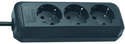 Productafbeelding van Brennenstuhl Eco-Line stekkerdoos met 3 stopcontacten, zwart, 1,5 meter, kabel H05VV-F 3G1,5, artikelnummer 1158620015