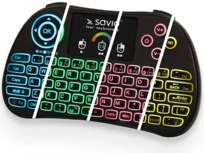Immagine prodotto di SAVIO KW-03 Illuminated wireless mini keyboard RGB TV Box, Smart TV, consoles, PC KW-03