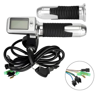 Produktbild von 1 Paar Gasgriff + Display & Zündschloss 36-60V Universal für E-Scooter