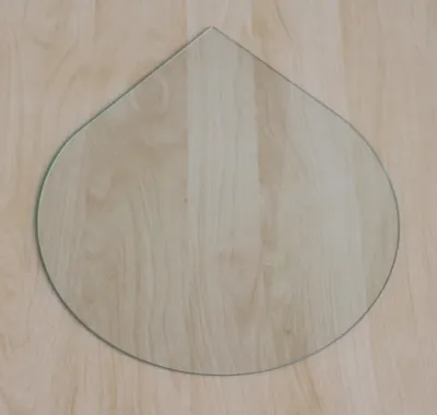 Produktbild von Tropfen 110cm - Funkenschutzplatte Kaminbodenplatte