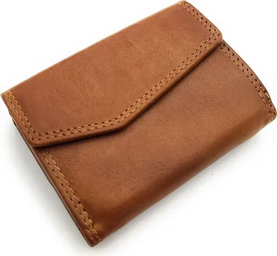 Produktbild von Jockey Club kleine kompakte echt Leder Geldbörse Wendebörse RFID Schutz cognac