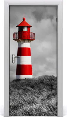 Produktbild von Tulup Türaufkleber 95x205 cm Dekorative Aufkleber Selbstklebend Wasserdichte Tapete Abnehmbar Schlafzimmer Wohnzimmer Wohnkultur - Selbstklebende Leuchtturm