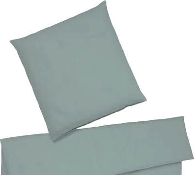 Produktbild von elegante Halbleinen-Bettwäsche-Garnitur Breeze Farbe Salbei Größe 155x200+40x80cm