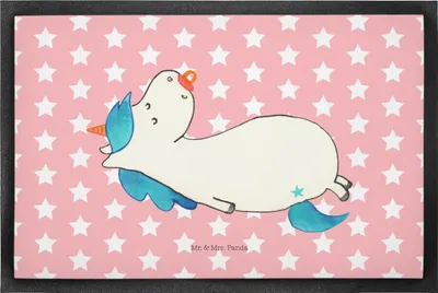 Produktbild von Mr. & Mrs. Panda fußmatte Einhorn Schnuller 50 x 75 cm - Rot Pastell - Geschenk, Unicorn, Gummi-Fußmatte, Fußabstreifer, Geburtstag, Einhörner, Mama, Schmutzfangmatte