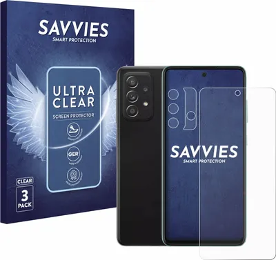 Produktbild von 6x Für Samsung Galaxy A52 (Display+Kamera) Schutzfolie Savvies Displayschutz Display Schutz Folie Klar Transparent