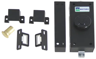Image de Serrure haut et bas latérale pour volet bouton intérieure noir - MOTTURA - 35380N00