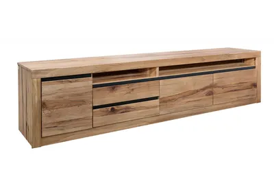 Image de MASSIVMOEBEL24 | Meuble TV 260x50 Chênes sauvage et lombard huilé Bois naturel MONTREUX #041