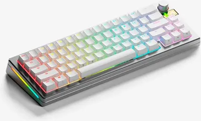 Image de Glorious Gaming GMMK 3 PRO HE 65% Prebuilt Wireless, Wireless, RF Wireless, Mechanical, QWERTY, RGB LED, Silver