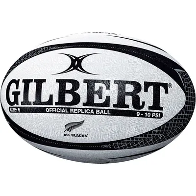 Produktbild von Gilbert All Blacks Replica Rugbyball - Weiß / Schwarz