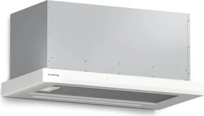 Produktbild von Klarstein Velaire Dunstabzugshaube 60cm, Unterbau, Ausziehbar, 896 m³/h Boost, Touch, ++, LED, Leise, Aluminium- & Aktivkohlefilter, Unterbauhaube Küche, Weiß