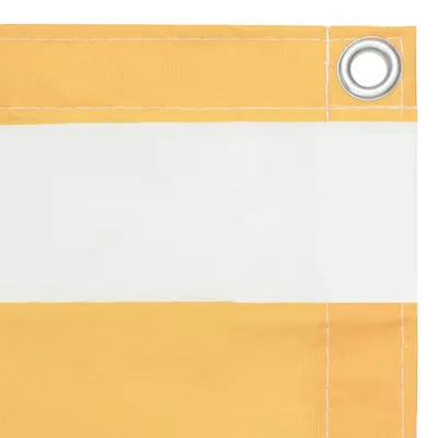 Produktbild von vidaXL Balkon-Sichtschutz Weiß und Gelb 90x500 cm Oxford-Gewebe