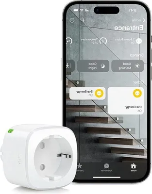Immagine prodotto di Smart Plug Thread app e controllo vocale, protezione dei dati al 100%, compatibile con Apple Home, Alexa, Google Home e SmartThings - opzioni energetiche (Matter).
