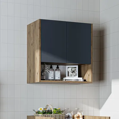 Productafbeelding van Skye Decor, moderne badkamerkast, 65x60x30 cm, Atlantische den, antraciet
