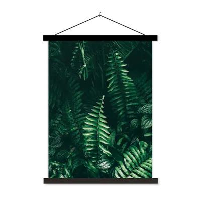 Produktbild von MuchoWow® Textilposter Blätter - Dschungel - Natur - Tropisch - Pflanzen 40x53 cm mit schwarzem Rahmen - Abbildung