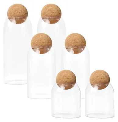 Image de Omgoods - Coffret de 6 boîtes de rangement en verre hermétiques