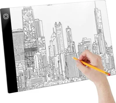 Imagen del producto de Uniqoos® Panel de luz LED A4, 33 x 21,5 cm, con cable USB – Panel de dibujo LED ultrafino (4 mm), 300–350 lúmenes, de cristal acrílico – portátil para pintura con diamantes, dibujo y tatuajes