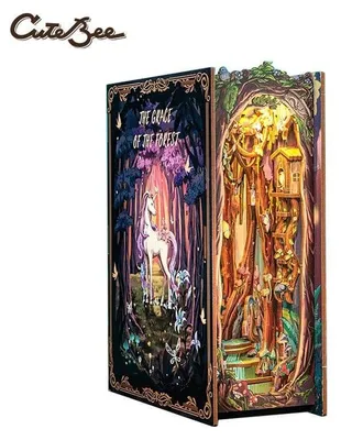 Immagine prodotto di puzzle 3D, fermalibri fai da te, La grazia della foresta, Cutebee, 89 pezzi