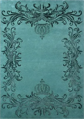 Immagine prodotto di Pompöös by Casa Padrino Luxury Baroque Carpet Crown by Harald Glööckler Green - Varie dimensioni