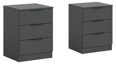 Produktbild von Nachtkommode >Kopenhagen< in Anthrazit - 45x60x40cm (BxHxT)