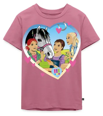 Produktbild von Spreadshirt Die Drei Ausrufezeichen Einsatz Im Pferdestall Kinder Premium T-Shirt, 98/104 (2 Jahre), Mauve