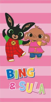 Zdjęcie produktu dla Ręcznik kąpielowy Królik Bing Playing together 70x140 cm