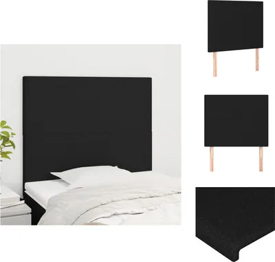 Produktbild von vidaXL Kopfteile 2 Stk. Schwarz 80x5x78/88 cm Stoff -  Kopf- & Fußenden