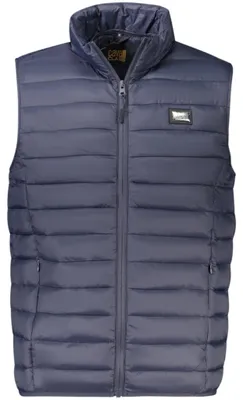 Produktbild von Herren Blaue Ärmellose Jacke mit Taschen & Applikationen