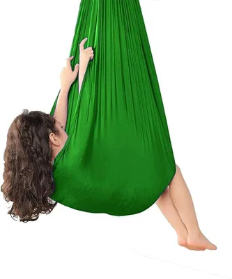 Produktbild von Sensorische Schaukel für den Innenbereich, Therapieschaukel für Erwachsene, Kinder und Jugendliche mit besonderen Bedürfnissen, sensorisch, ideal bei Autismus, hat eine beruhigende Wirkung auf Kinder (Grau)