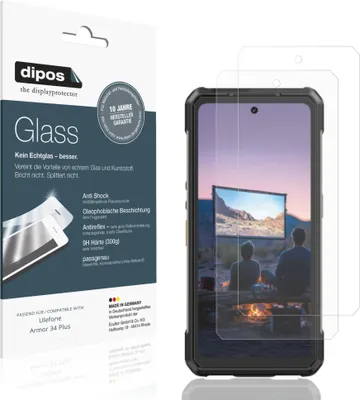 Image de 2x Protection ecrán pour Ulefone Armor 34 Plus mat Verre souple Film Protecteur 9H dipos