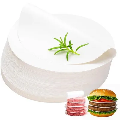 Produktbild von Burgerpapier 2000 Stück Ø 11 cm, antiaanbak, für Hamburgerpressen