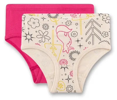 Produktbild von Sanetta Mädchen-Hüftslip beige Baumwolle | 2er Set Kinder-Unterhose