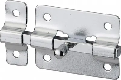 Image de Targette pour meuble, 75mm, acier chromé, pêne plat - SP
