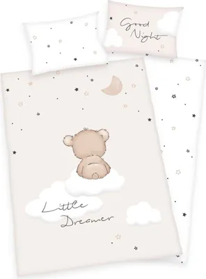 Produktbild von Herding ( Baby Best ) "Little Dreamer" Bio-Bettwäsche /  Babybettwäsche / Kleinkinderbettwäsche, 100% Baumwolle ( Renforcé ), 40x60 + 100x135 cm