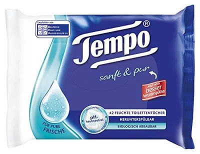 Produktbild von Tempo 836147, 42 Stück(e), Blau, Weiß