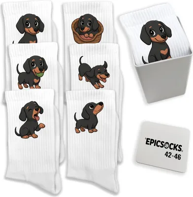 Produktbild von epicsocks Dackelfreude Socken in 42-46 im