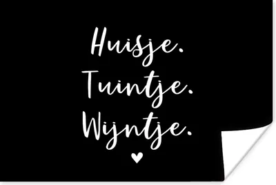 Produktbild von MuchoWow® Poster Haus, Garten, Wein - Zitate - Text - Wein - Haus 120x80 cm - Bilder