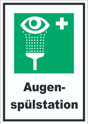 Produktbild von Augenspülstation Aufkleber A9 (37x52mm)