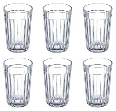 Produktbild von 6 St. Gläser Glas Russisch Trinkglas Nostalgie Vintage Ostalgie