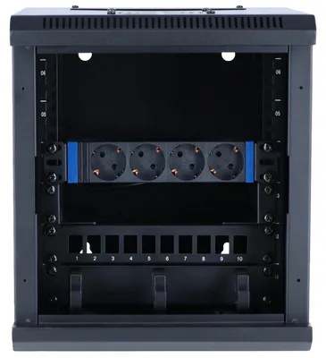 Produktbild von DSIT 6HE - 10 Zoll Serverschrank mit Glastür - Set -  312x310x352mm (BxTxH)