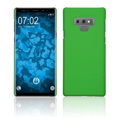 Produktbild von PhoneNatic Case kompatibel mit Samsung Galaxy Note 9 - Hülle grün gummiert Hard-case Cover