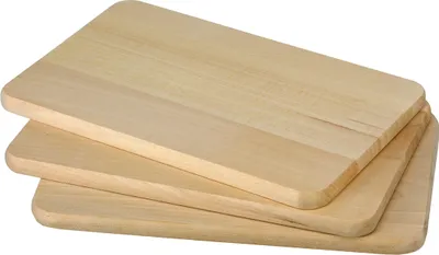 Produktbild von Vesperbrett / Frühstücksbrett - 3er Set - 21,5 x 13,5 x 1 cm - glattes Holzbrett