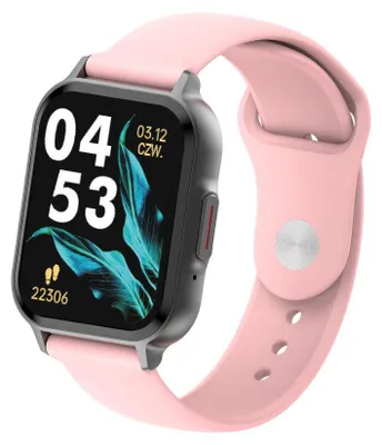 Zdjęcie produktu dla Smartwatch Forever Sw-115 Lite Kwadratowy Space Gray/Pink