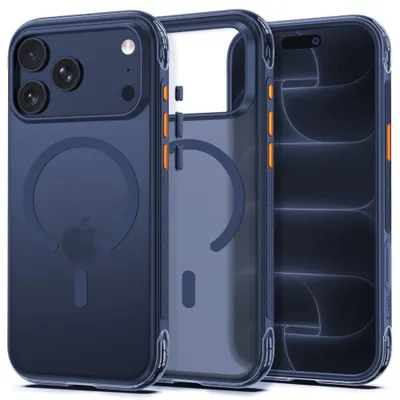 Image de Coque Tech-Protect MagAir MagSafe CC pour Apple iPhone 17 Pro / 18 Pro, finition mate, bleu foncé
