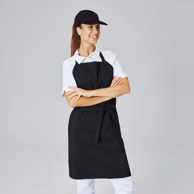 Produktbild von Latzschürze, B 87 x L 85 cm, schwarz : schwarz : 100% Polyester