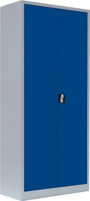 Produktbild von Stahl-Aktenschrank Metallschrank abschließbar Büroschrank Stahlschrank Lichtgrau/Blau 1800 x 800 x 383 mm 530331