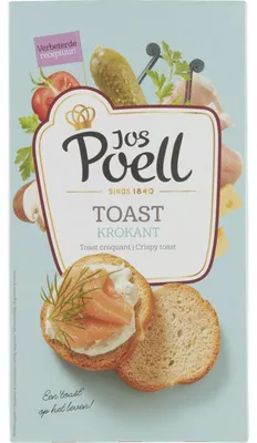 Obrázek produktu pro Křehký toast Jos Poell 100g – Křupavé sladké pečivo s karamelizovanými mandlemi