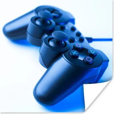 Produktbild von MuchoWow® Poster Gaming-Controller - Blau 75x75 cm - Wand Dekoration