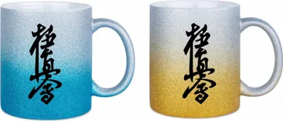 Produktbild von Tasse Kyokushinkai Glitzer Farbverlauf Farbe - gelb