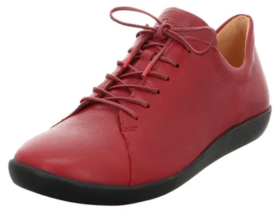 Productafbeelding van Think! Damen veterschoenen van natuurlijk, chroomvrij gelooid leer, model 3-000946, kleur Rosso 5040, maat 36