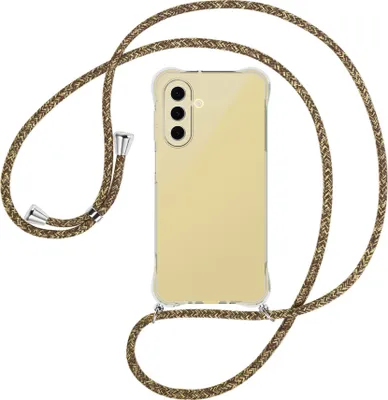Produktbild von Handykette Backcover-Schutzhülle mit Band (Metall silberfarben) für Samsung Galaxy A26 5G - braun+beige